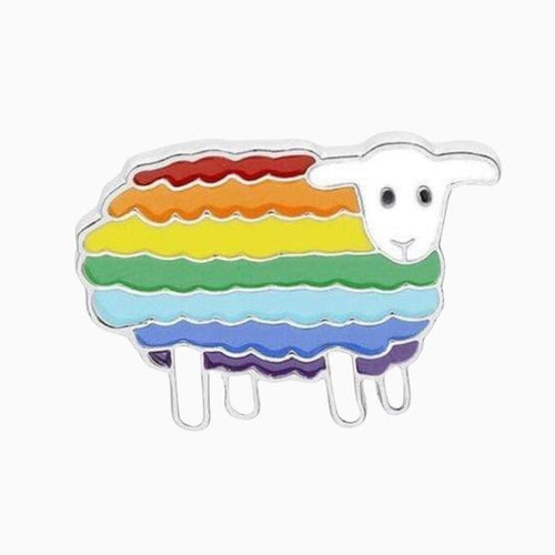 "Gary" Rainbow Sheep Pin