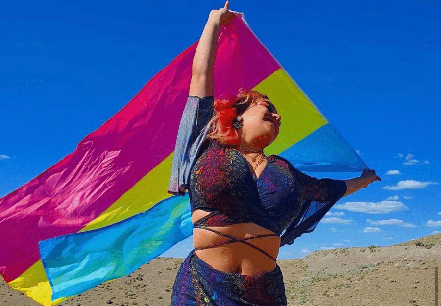 Customer photo with the Pansexual Pride Flag