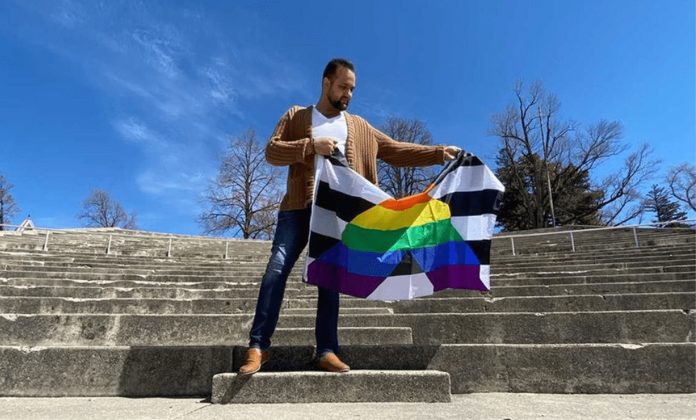 Customer photo with the Ally Flag