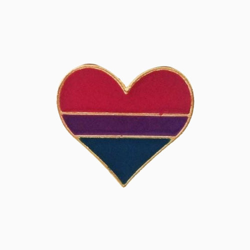 Bisexual Heart Pin
