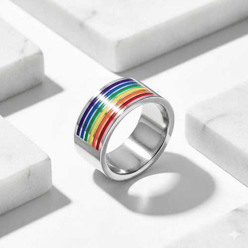 Subtle Pride Rainbow Ring