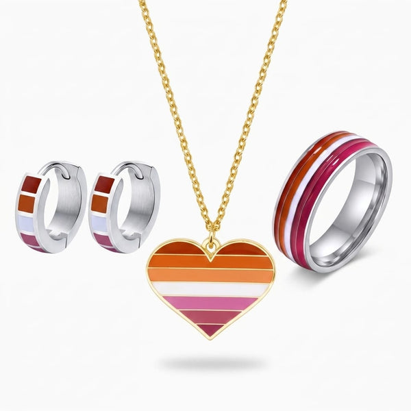 Lesbian Pride Jewelry Bundle
