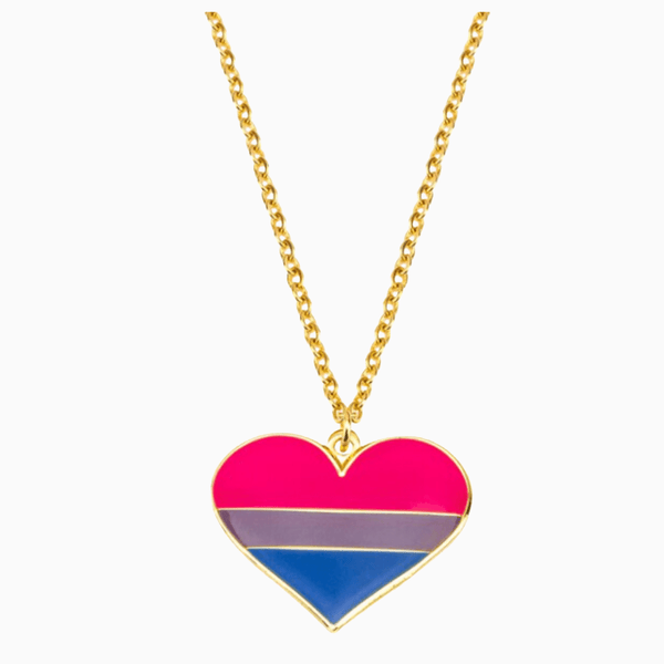 Bisexual Heart Necklace