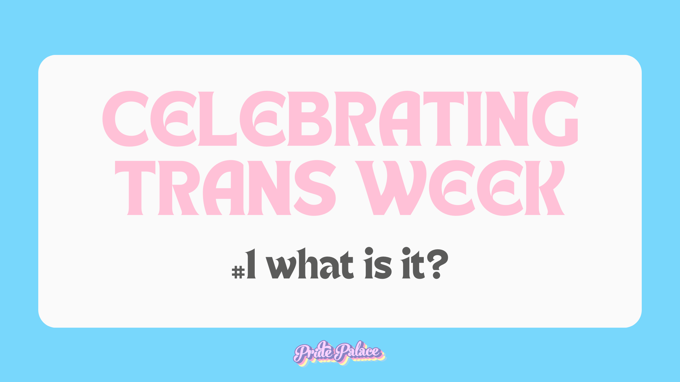 #1 What exactly is it to be trans?