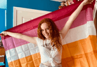 Customer photo with the Lesbian Pride Flag