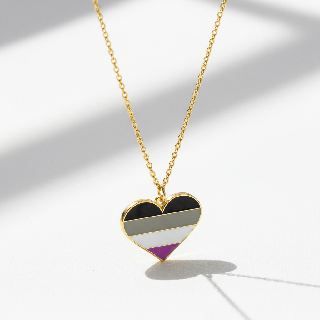 Asexual Heart Necklace