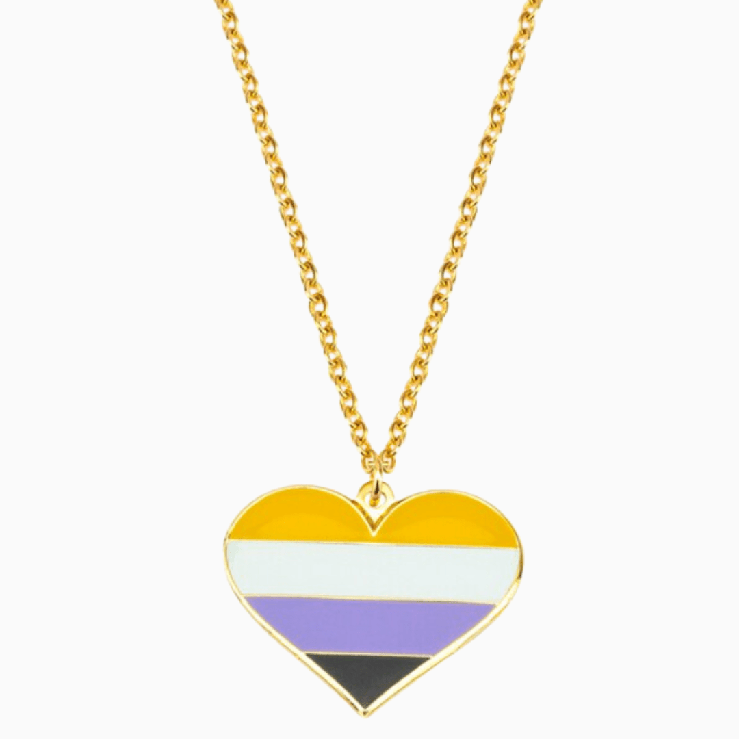 Non-Binary Heart Necklace