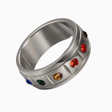 Crystal Rainbow Pride Ring