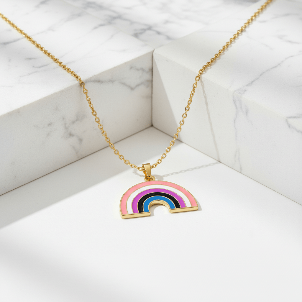 Genderfluid Rainbow Necklace