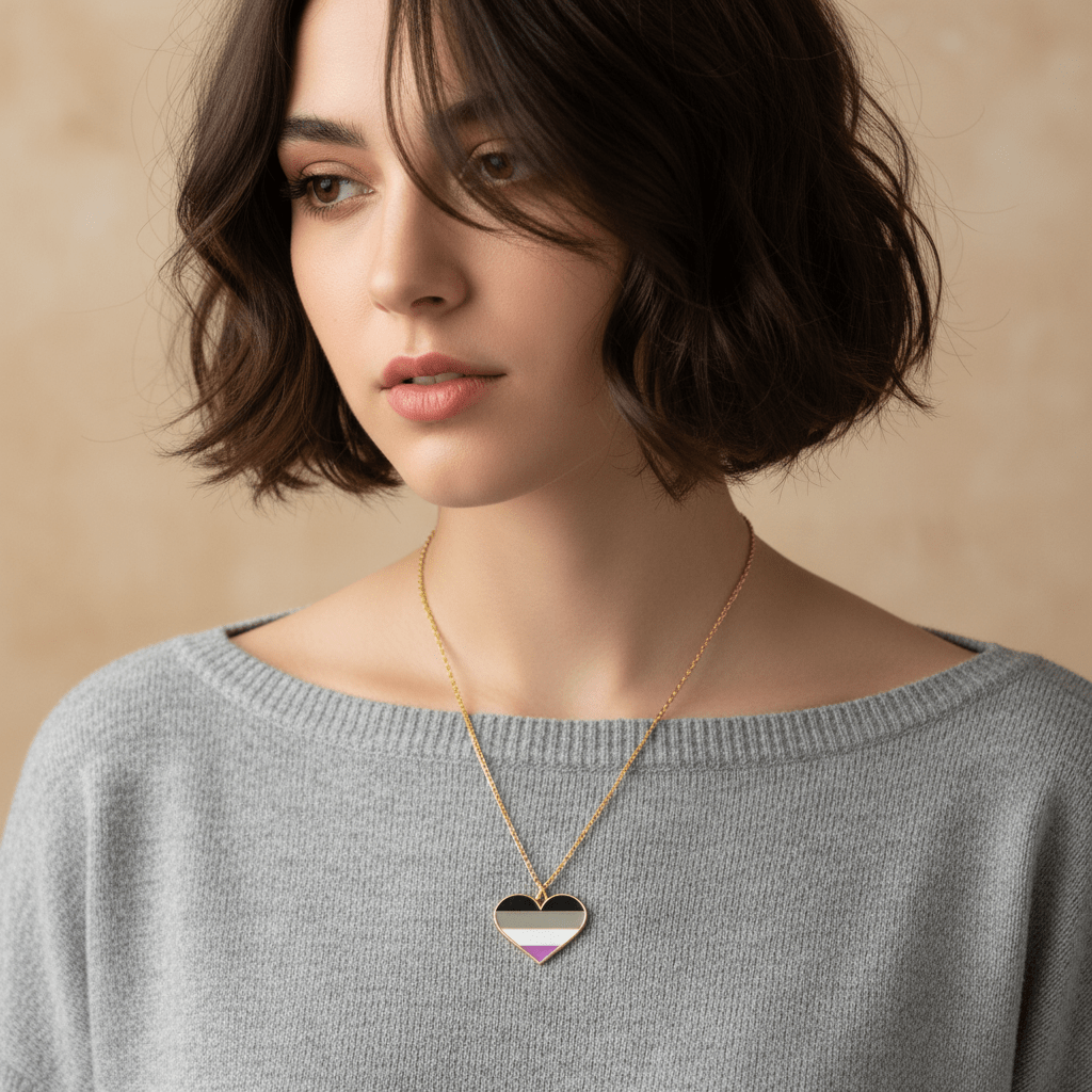 Asexual Heart Necklace