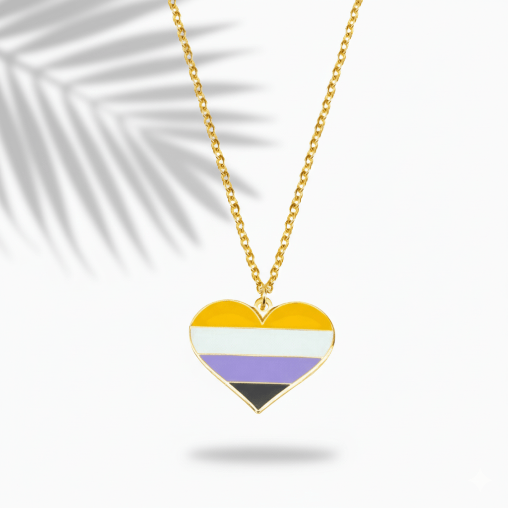 Non-Binary Heart Necklace