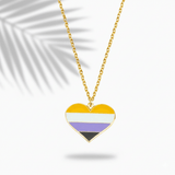 Non-Binary Heart Necklace