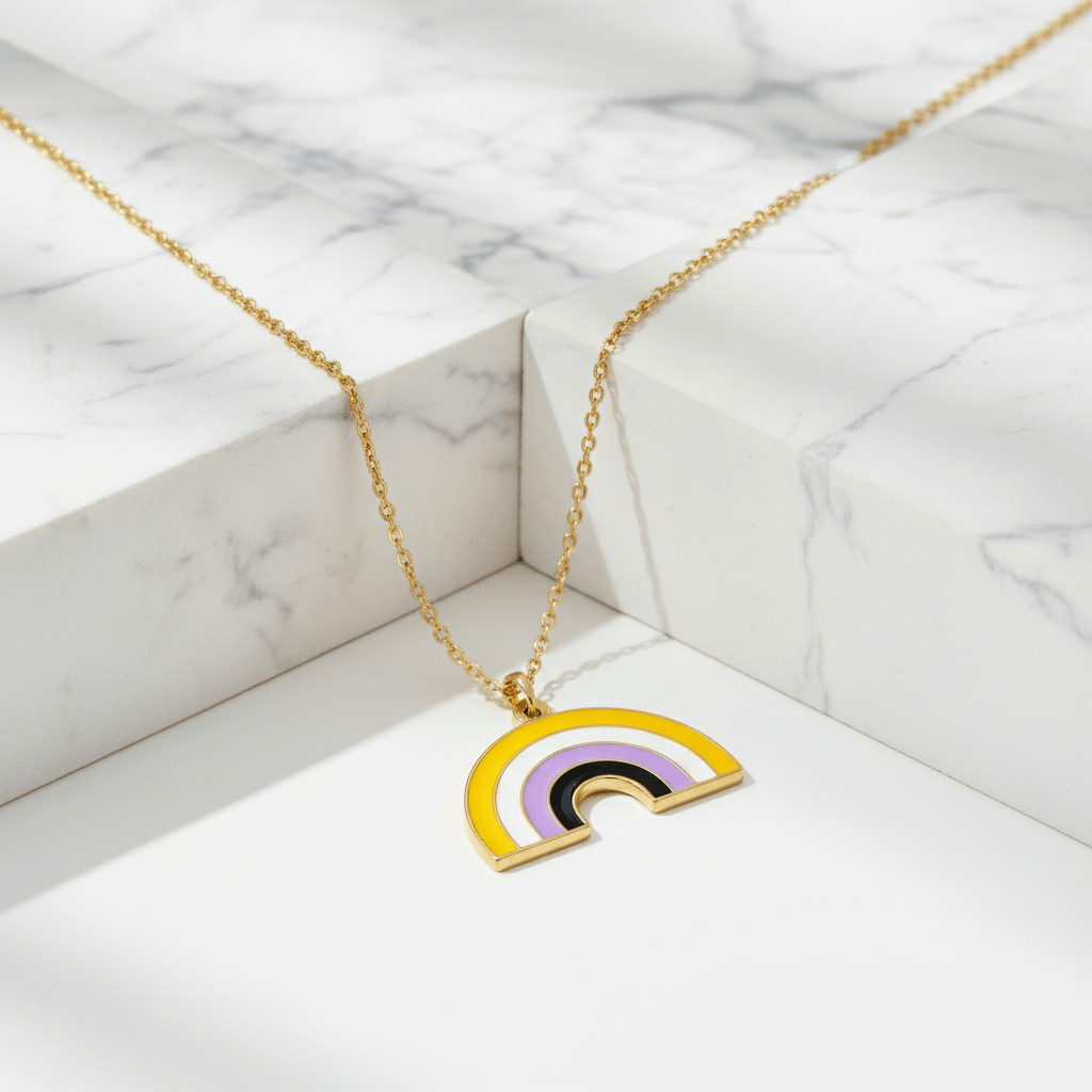 Non-Binary Rainbow Necklace