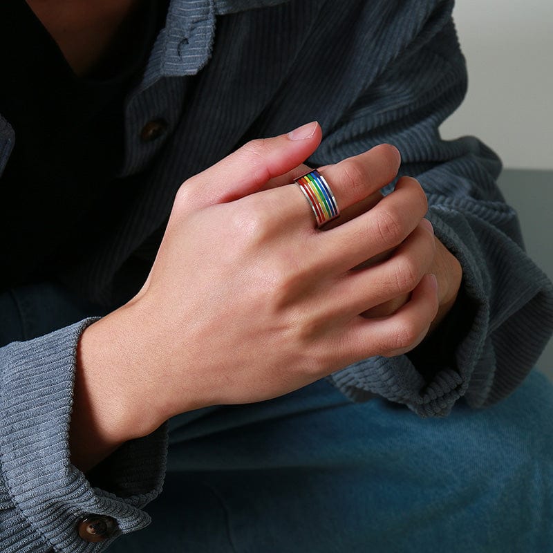 Subtle Pride Rainbow Ring