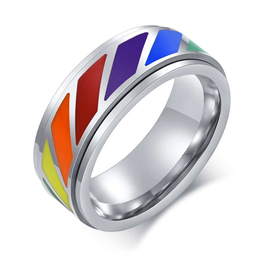 Pride Spiral Rainbow Ring