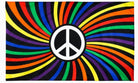 Rainbow Peace Flag, 3x5 ft