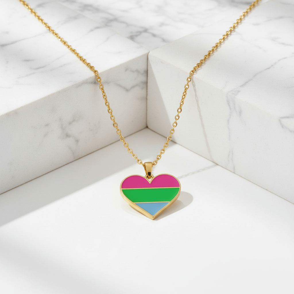 Polysexual Heart Necklace