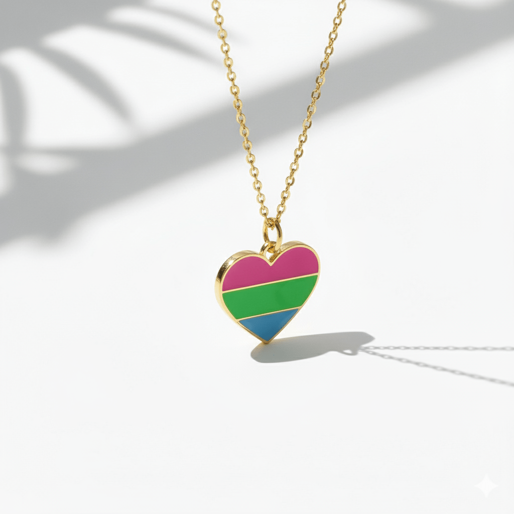 Polysexual Heart Necklace