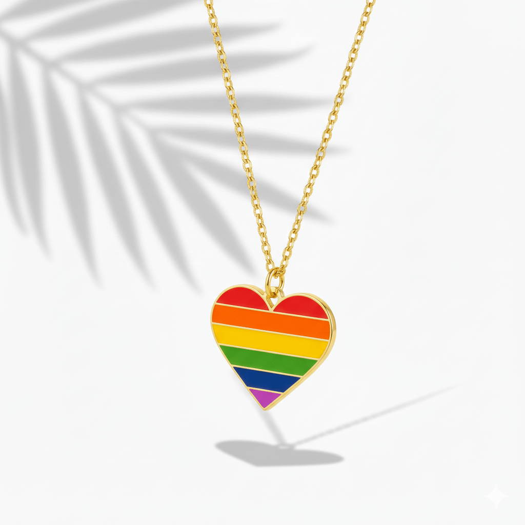 Rainbow Heart Necklace