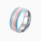 Transgender Pride Ring, stainless steel