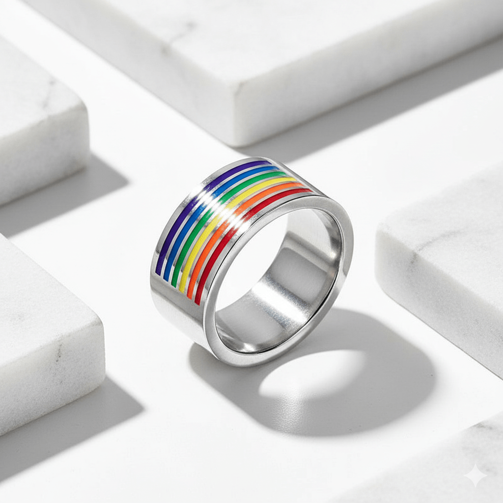 Subtle Pride Rainbow Ring