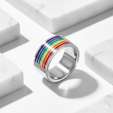Subtle Pride Rainbow Ring