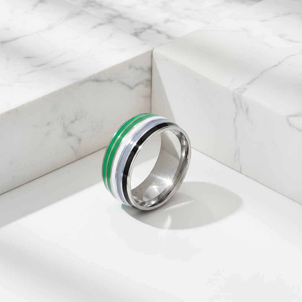 Aromantic Pride Ring