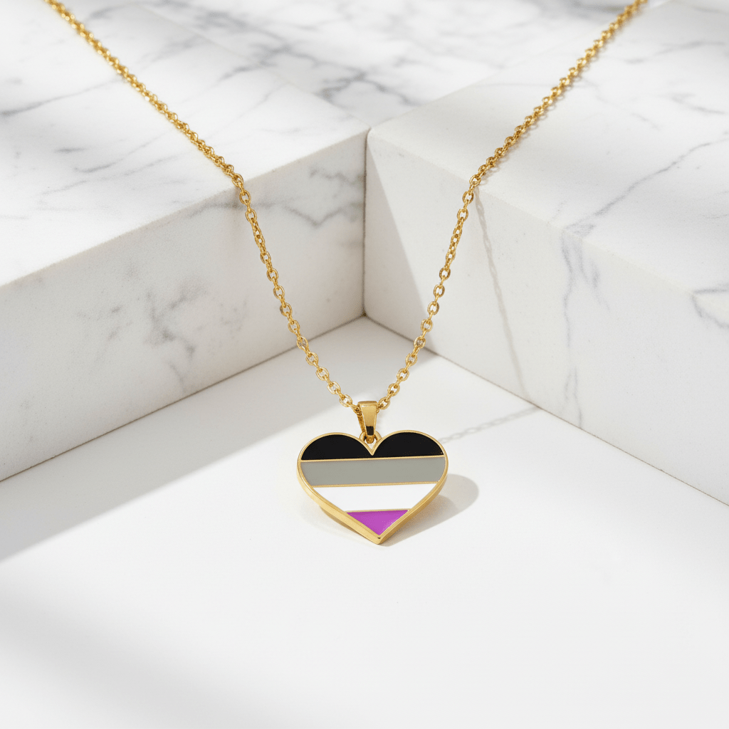 Asexual Heart Necklace