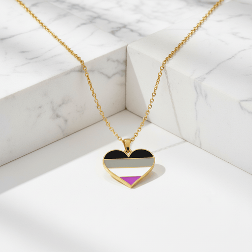 Asexual Heart Necklace