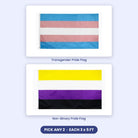 Household Flag Duo: two identity Pride flags, 3x5 ft each