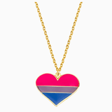 Bisexual Heart Necklace