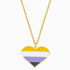 Non-Binary Heart Necklace