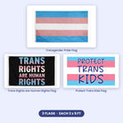 Trans Rights Flag Pack: Transgender Pride, Trans Rights are Human Rights and Protect Trans Kids flags