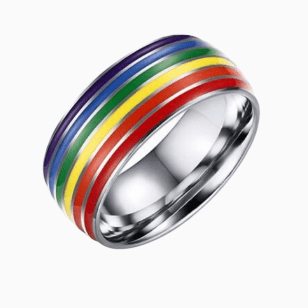 Rainbow deals ring mens