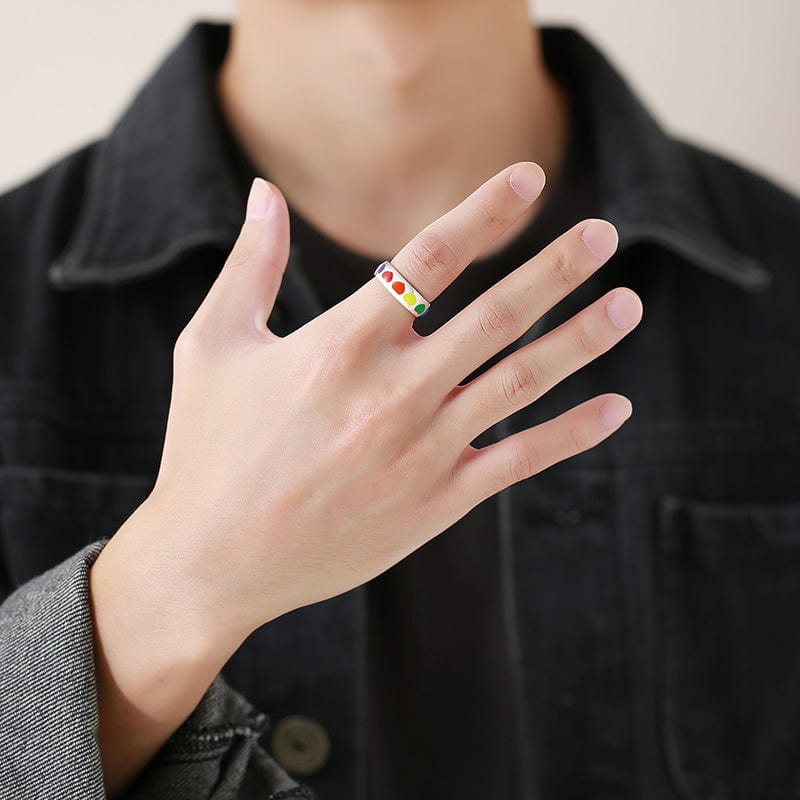 Rainbow Heart Pride Ring