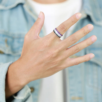 Asexual Pride Ring